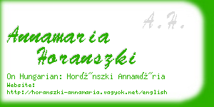 annamaria horanszki business card